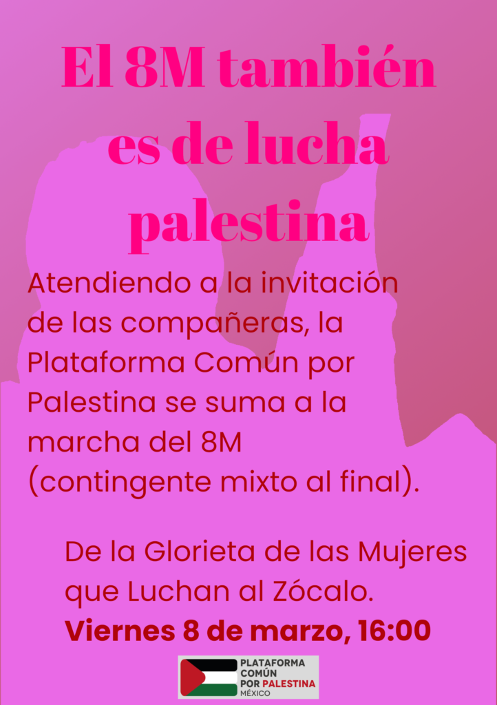 El 8M también es de lucha palestina