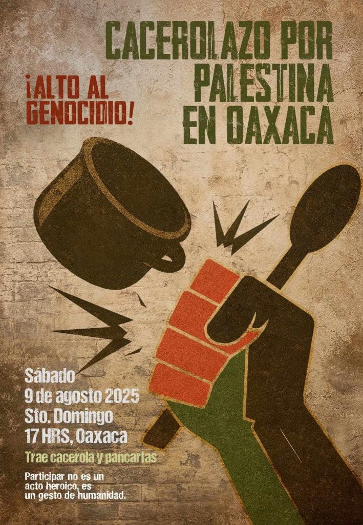 cacerolazo por palestina en oaxaca