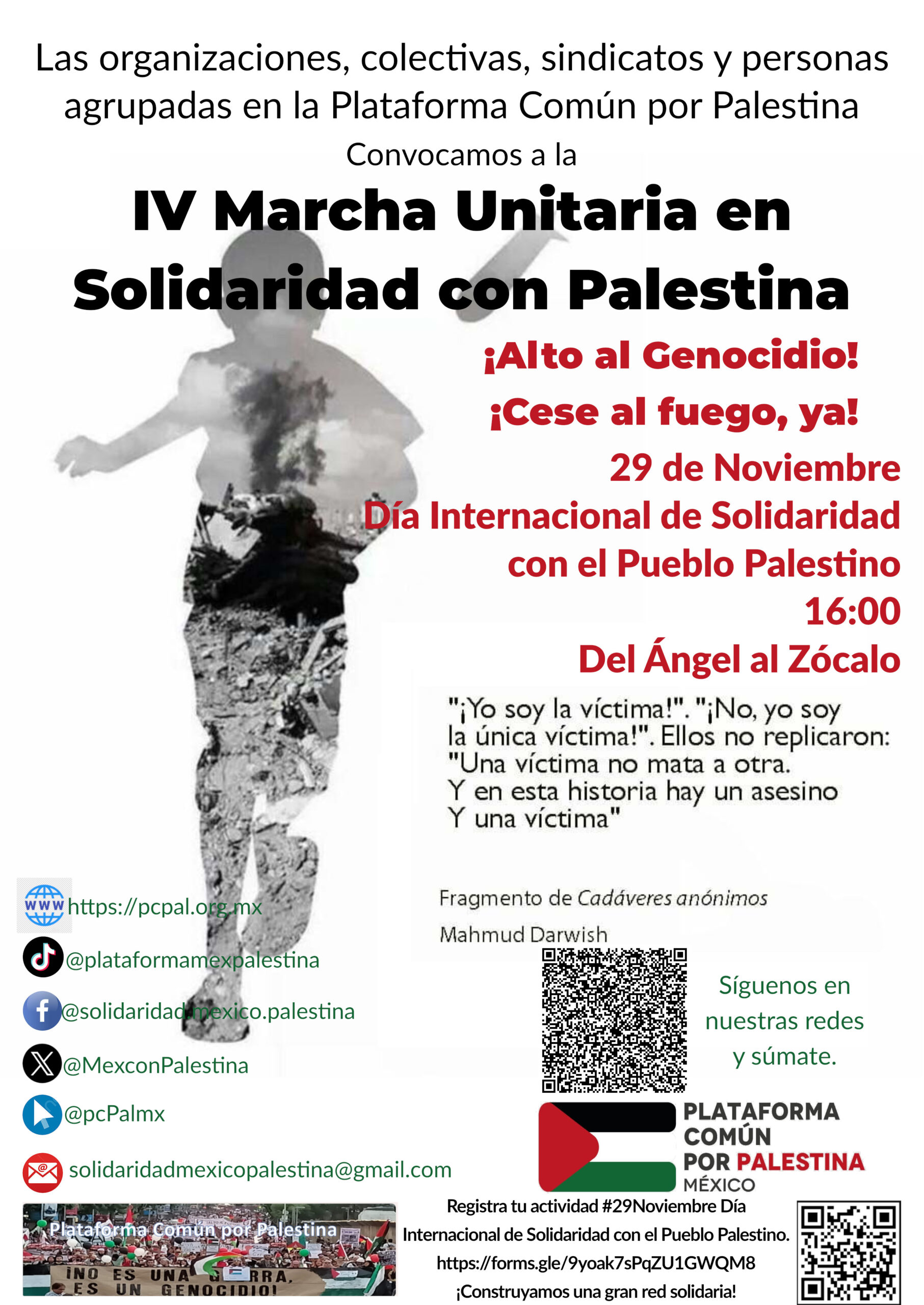 IV Marcha Unitaria en Solidaridad con Palestina