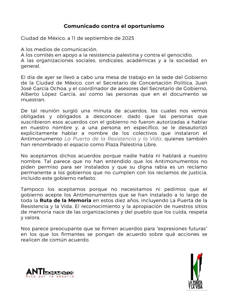 No reconocemos acuerdos espurios